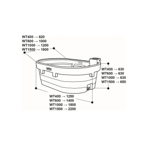 Alternative view of Juoma-allas Suevia WT1000 laitumelle