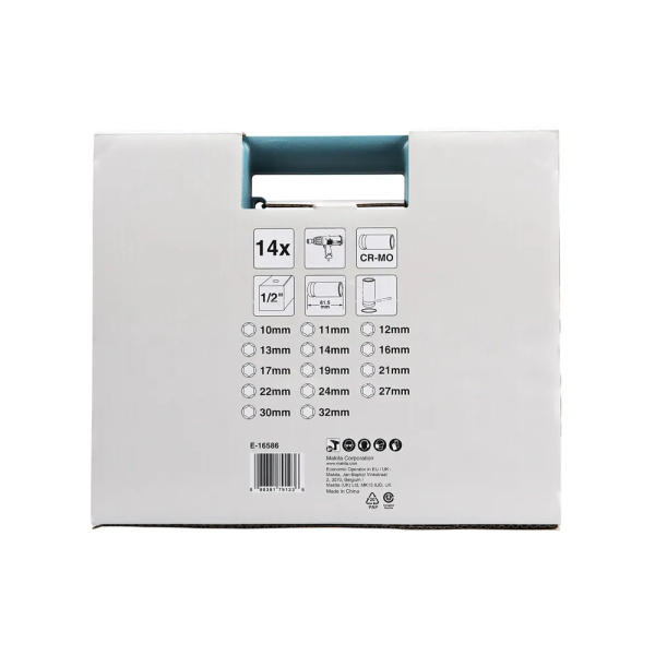 Voimahylsylajitelma Makita Impact Black E-16586 1/2" 18 mm 14 osaa - Image 2