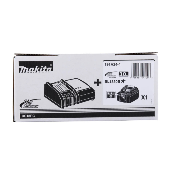 PowerPack Makita LXT latauslaite DC18RC ja 1 kpl akku BL1830B - Image 3