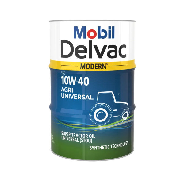 Mobil Delvac Modern 10W-40 Agri Universal 208 l monikäyttö-öljy (Stou)